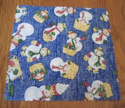 First lay fabric face down - to make a fabric hot pad